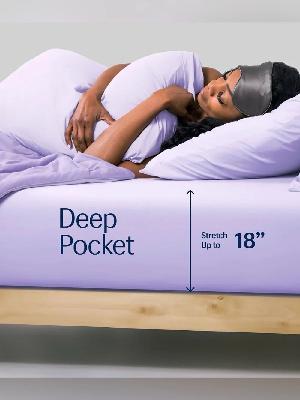 REST® Lavender breeze Cooling Fitted Sheet Hot Sleepers King Cool-to-Touch fabri